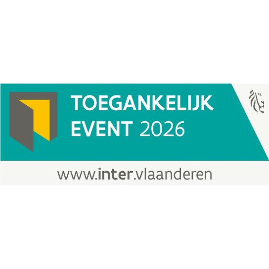 Logo van Toegankelijk Event 2025 met website www.inter.vlaanderen en een gestileerd poort-icoon.